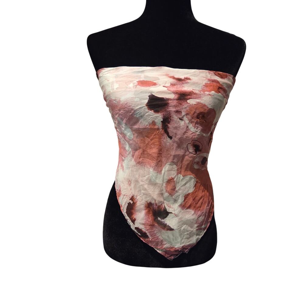 Floral Scarf Top Boho Y2K Aesthetic Festival Tube Bandana Style One Size